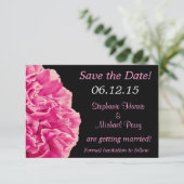 Dramatische roze pony Save the Date Wedding Kaart (Staand voorkant)