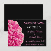 Dramatische roze pony Save the Date Wedding Kaart (Voorkant / Achterkant)