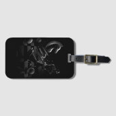 Dramatische schaakstrijd - Ridder vs. Paard Bagagelabel (Voorkant (horizontaal))