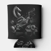 Dramatische schaakstrijd - Ridder vs. Paard Blikjeskoeler (Achterkant)