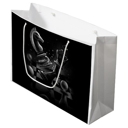 Dramatische schaakstrijd - Ridder vs. Paard Groot Cadeauzakje (Voorkant Gekanteld)