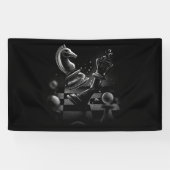 Dramatische schaakstrijd - Ridder vs. Paard Spandoek (Horizontaal)