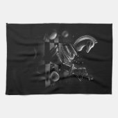 Dramatische schaakstrijd - Ridder vs. Paard Theedoek (Horizontaal)