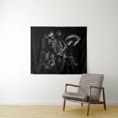 Dramatische schaakstrijd - Ridder vs. Paard Wandkleed (In Situ (horizontaal))