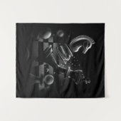 Dramatische schaakstrijd - Ridder vs. Paard Wandkleed (Voorkant (horizontaal))