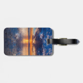 Dramatische seizoenscape, zonsondergang, CA Bagagelabel (Achterkant horizontaal)