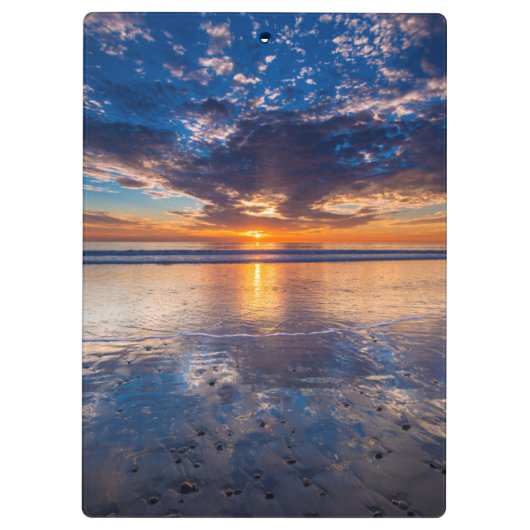 Dramatische seizoenscape, zonsondergang, CA Klembord (Achterkant)