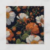 Dramatische Sinaasappel wit sierlijke bloemstukken Informatiekaartje (Achterkant)