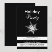 Dramatische Snowflake Corporate Holiday Party nodi Kaart (Voorkant / Achterkant)