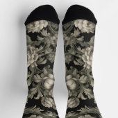 Dramatische Stoffige Groene & Zwarte Toile Crew So Sokken (Top)