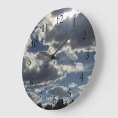 Dramatische Storm Wolken Blauwe Hemel Grote Klok (Hoek)