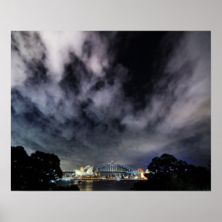 Dramatische Sydney Harbour-wolkenluchten Poster
