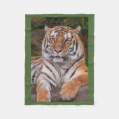 Dramatische Tiger Fleece Blanket (Voorkant)