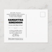 Dramatische tijdschrift Style Graduparty Aankondigingskaart (Achterkant)