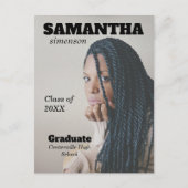 Dramatische tijdschrift Style Graduparty Aankondigingskaart (Voorkant)