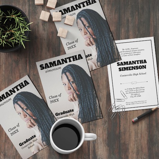 Dramatische tijdschrift Style Graduparty Kaart