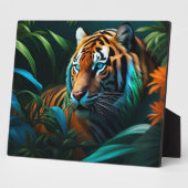 Dramatische tijger in het Oerwoud Fotoplaat (Zijkant)