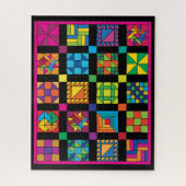 Dramatische traditionele Quilt Sampler Jigzaag Puz Legpuzzel (Verticaal)