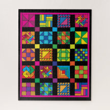 Dramatische traditionele Quilt Sampler Jigzaag Puz