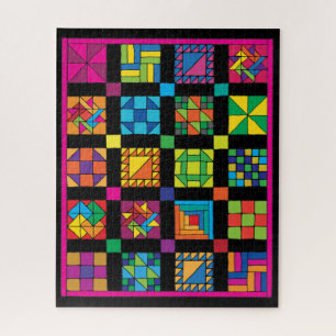Dramatische traditionele Quilt Sampler Jigzaag Puz Legpuzzel