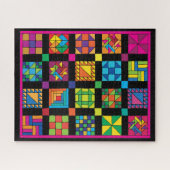 Dramatische traditionele Quilt Sampler Jigzaag Puz Legpuzzel (Horizontaal)