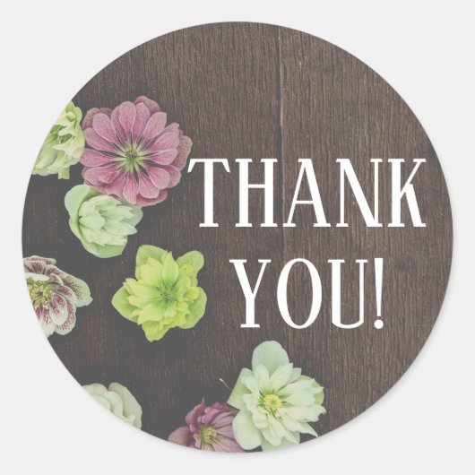 DRAMATISCHE tuin Hellebore Favor Sticker (Voorkant)