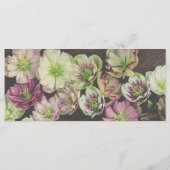 DRAMATISCHE tuin Hellebore Wood en Witte Menu Kaar (Achterkant)