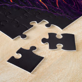 Dramatische uitbarstende vulkaankunst legpuzzel (Zijkant)