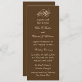 Dramatische uitnodiging tot weduwschap op monogram (Voorkant / Achterkant)