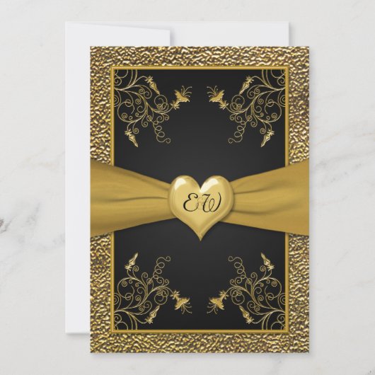 Dramatische uitnodiging voor een troebel huwelijk (Voorkant)