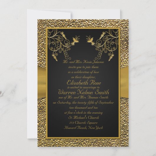 Dramatische uitnodiging voor een troebel huwelijk (Achterkant)