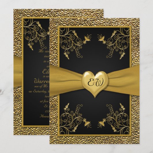 Dramatische uitnodiging voor een troebel huwelijk (Voorkant / Achterkant)