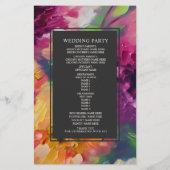 Dramatische veelkleurige bloemige grijze bruiloft  (Achterkant)