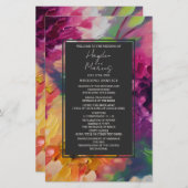 Dramatische veelkleurige bloemige grijze bruiloft  (Voorkant / Achterkant)