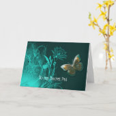 Dramatische vlinder kaart (Gele Bloem)