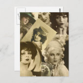 Dramatische vrouwen uit het verleden briefkaart (Voorkant / Achterkant)