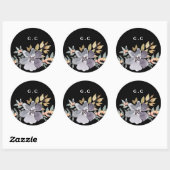 Dramatische Waterverf Florals Bindend Grote Ronde Sticker (Vel)