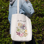 Dramatische Waterverf Florals Wedding Bridal Party Tote Bag<br><div class="desc">Happy Waterverf Florals Wedding Bridal Party #Bridesmaid Canvas tas #schilderde waterverf #modern botanische #floral bruiloft #lentbruiloft #elegant #zomerbruiloft #heerlijke bruiloft #vrolijke kleuren</div>