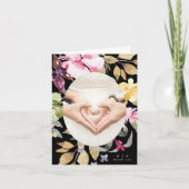 Dramatische Waterverf Florals Wedding Folded Bedankkaart (Voorkant)