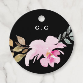 Dramatische Waterverf Florals Wedding Gift Bedankjes Labels