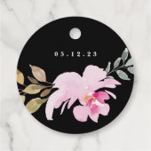 Dramatische Waterverf Florals Wedding Gift Bedankjes Labels (Achterkant)