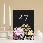 Dramatische Waterverf Florals Wedding Kaart