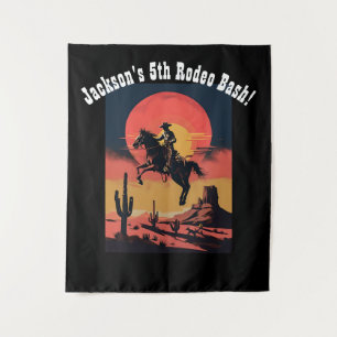 Dramatische Western Midden in Sprong Zonsondergang Wandkleed