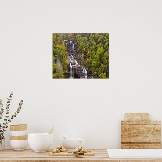 Dramatische Whitewater Herfsten in het najaar Poster (Keuken)