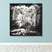 Dramatische wilde weideboom over de rivieroever canvas afdruk (Insitu (Houten vloer))