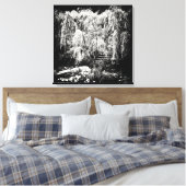 Dramatische wilde weideboom over de rivieroever canvas afdruk (Insitu (Slaapkamer))