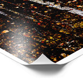 Dramatische witte vogelboom kleurrijke valbladeren foto afdruk (Hoek)