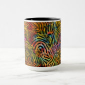 Dramatische zebrastreep kleurencombinatie mok (Midden)