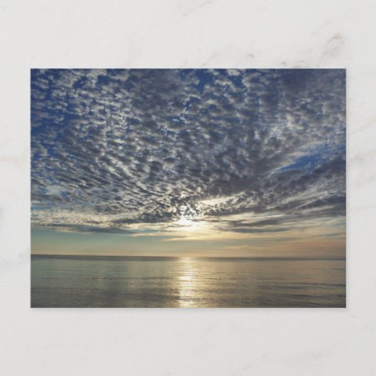 Dramatische zon met wolken en oceaan briefkaart (Voorkant)