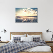 Dramatische zonneslandschapsfoto canvas afdruk (Insitu (Slaapkamer))